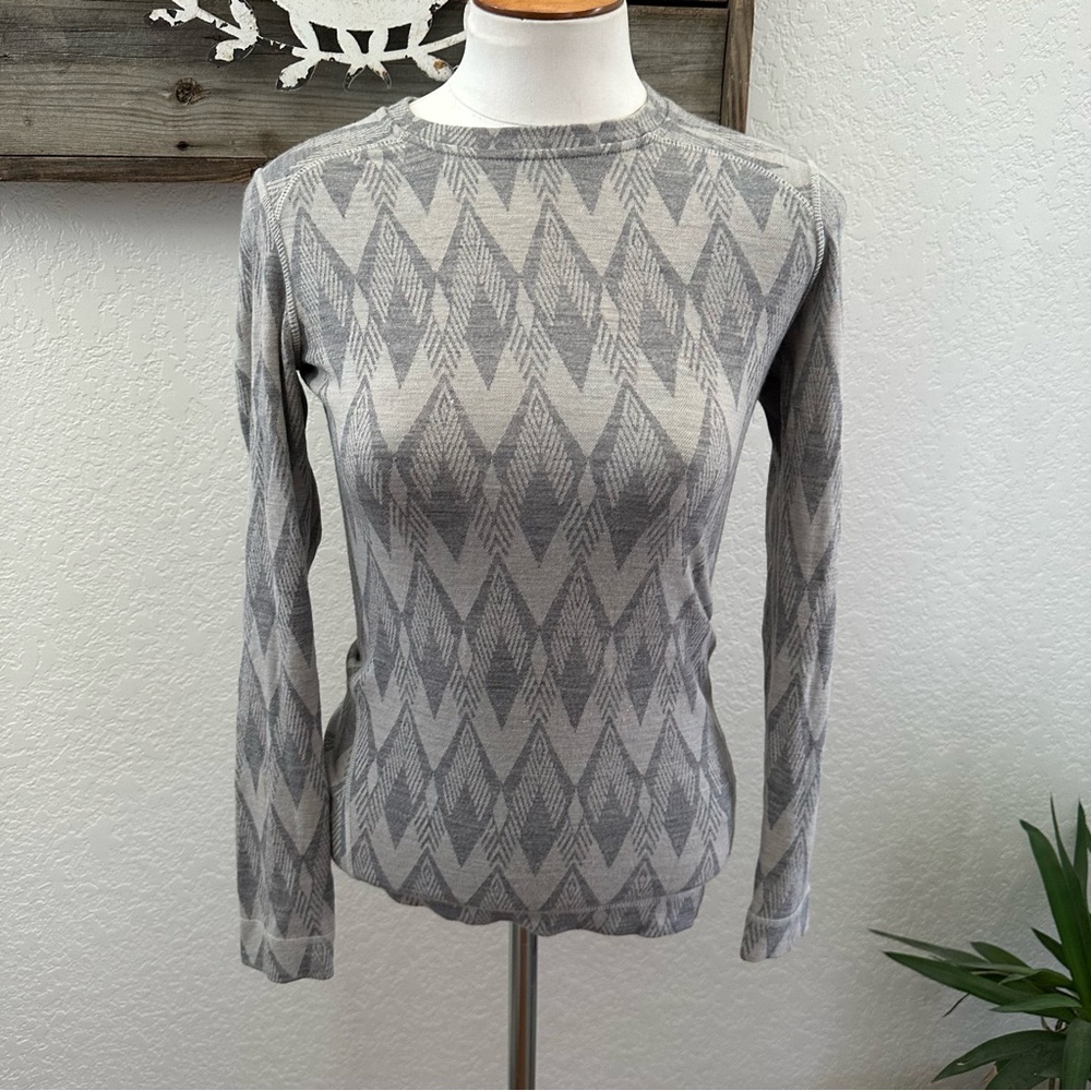Smartwool Gray Patterned Women's Base Layer Merin… - image 1